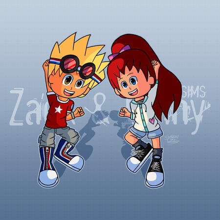 MySims: Zack and Ginny as Keita/Nate and Fumika/Katie (Yo-kai Watch)